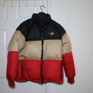 Burberry Logo Graphic Striped Puffer Jacket